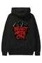 Gym, Sports, Fitness 57 Black Hoodie with Back Print Oversize Hooded Sweatshirt Men Women - 2