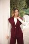 Women's Stylish Long Vest Wide Leg Palazzo Pants Vest Suit - 2