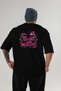 Gym, Sports, Fitness 16 Back Printed Black Oversize T-Shirt Men's Women's Cotton Crew Neck T-Shirt