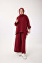 44157 - Stylish Comfortable Casual Felt Knitwear Women's Set with Pants and Single Button Jacket - 4