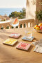Love and Joy Themed Pop Art Natural Stone Travertine Coasters Stone Coasters Set of 4 - 2