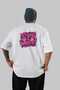 Gym, Sports, Fitness 2 Back Printed White Oversize T-Shirt Men's Women's Cotton Crew Neck T-Shirt