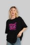 Gym, Sports, Fitness 2 Front Printed Black Oversize T-Shirt Men Women Cotton Crew Neck T-Shirt - 4
