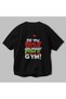 Gym, Sports, Fitness 50 Back Printed Black Oversize T-Shirt Men's Women's Cotton Crew Neck T-Shirt - 3