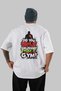 Gym, Sports, Fitness 50 Back Printed White Oversize T-Shirt Men's Women's Cotton Crew Neck T-Shirt