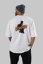 Gym, Sports, Fitness 7 Back Printed White Oversize T-Shirt Men's Women's Cotton Crew Neck T-Shirt - 4