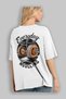 Gym, Sports, Fitness 18 Back Printed White Oversize T-Shirt Men's Women's Cotton Crew Neck T-Shirt - 3