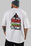 Gym, Sports, Fitness 50 Back Printed White Oversize T-Shirt Men's Women's Cotton Crew Neck T-Shirt - 5