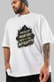 Gym, Sports, Fitness 49 Pre-Printed White Oversized T-Shirt Men's Women's Cotton Crew Neck T-Shirt - 3