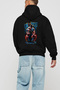 Gym, Sports, Fitness 65 Black Hoodie with Back Print Oversize Hooded Sweatshirt Men Women - 3