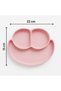 Vacuum Sealed 3 Compartment Food Plate Pink