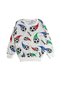 Boys' 100% Cotton Fabric White Soccer Ball Pattern Long Sleeve Fleece-Lined Winter Pajamas Set - 5