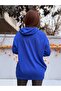 Women's Hooded Knitwear Cobalt Blue - 4