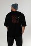 Gym, Sports, Fitness Back Printed Black Oversize T-Shirt Men's Women's Cotton Crew Neck T-Shirt - 6