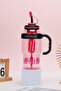 Longinus Bpa-Free Easy-To-Carry Detox Water Bottle with Compartments 1300ml (1.3L) Fuchsia - 4