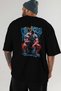 Gym, Sports, Fitness 65 Back Printed Black Oversize T-Shirt Men's Women's Cotton Crew Neck T-Shirt - 6