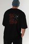 Gym, Sports, Fitness Back Printed Black Oversize T-Shirt Men's Women's Cotton Crew Neck T-Shirt - 8