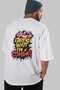 Gym, Sports, Fitness 60 Back Printed White Oversize T-Shirt Men's Women's Cotton Crew Neck T-Shirt - 7