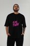 Gym, Sports, Fitness 92 Pre-Printed Black Oversize T-Shirt Men Women Cotton Crew Neck T-Shirt - 6