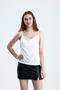 Women's Stone Detailed Rope Strap Collar White Blouse - 2