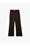 High Waist Wide Leg Pants with Applique Pocket Detail - 3