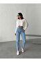 Stone High Waist Belt Apollet Mom Jeans - 4