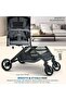 2 in 1 Multifunctional Baby Stroller Pram for Baby 0 to 3 Years, Foldable Baby Trolley (Grey) - 5