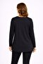 Women's Plus Size Black, Stone and Print Detailed Blouse 65N39355 - 4