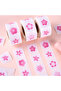 500pcs/roll Spring Cherry Blossom Round Seal Roll Stickers - Adhesive Flower Decor for Journal/Gi... - 6