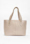 Milena Women's Shoulder Bag Real Leather Beige - 4
