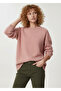 Kadın Pembe Oversize Triko Kazak - 3