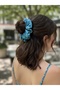 Patterned Green Blue Scrunchie Bagel Hair Tie