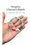Fengshui Five Elements Balance Bracelet (Pearl - Diamond - Emerald - Ruby and Turquoise Stone) - 3
