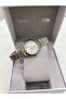 Rose Silver Double Color Stone Dial Wrist Watch - 4