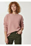 Kadın Pembe Oversize Triko Kazak - 2