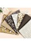 25x25cm Coffee 7pcs coffee series floral cotton fabric quilted patchwork, suitable for DIY sewing, c - 5