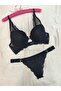Women's V Detailed Underwire Non-Padded Underwear Set 3-Piece Set - 3