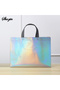 32X10X27CM 10PCS Silver Laser Silver Reusable Gift Tote Grocery Shopping Bags Apply To Bridesmaids B - 5
