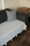 Grey Tufted Sofa Cover 115 X 200 cm Sofa Divan Sofa Bed Armchair Cover - 3