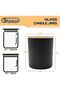 8 oz Thick Jars for Candle Making, 12 pcs, Black Empty Jars with Wooden Lids - 3