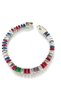 Raşa Design Silver Sparkling Multi-Colored Zircon Stone Steel Waterway Bracelet