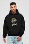 Gym, Sports, Fitness 6 Pre-Printed Black Hoodie Oversize Hooded Sweatshirt Men Women
