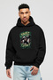 Gym, Sports, Fitness 11 Pre-Printed Black Hoodie Oversize Hooded Sweatshirt Men Women
