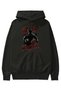 Gym, Sports, Fitness 84 Pre-Printed Black Hoodie Oversized Hooded Sweatshirt for Men and Women - 2
