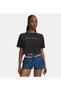Women's Ua Wordmark Crop Short Sleeve T-Shirt 6010588-001