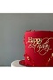 3PCS Gold 3pcs/5pcs birthday happy cake decoration, gold, silver, rose gold acrylic cake card baking - 2