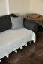 Ecru Tufted Sofa Cover 115 X 200 cm Sofa Divan Sofa Bed Armchair Cover - 2