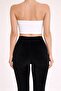 Women's Black Winter Soft Textured Velvet Tights - 7