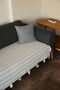 Beige Tufted Sofa Cover 115 X 200 cm Sofa Divan Sofa Bed Armchair Cover - 2