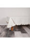 Raw Linen Ruffle Tablecloth
